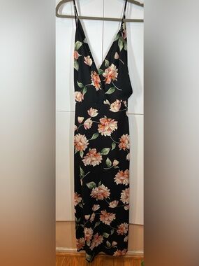 lush surplice maxi dress Lush | Dresses | Lush Colorblock Copper Orange Cream Satin Maxi Slipdtesd  Size L Nwt